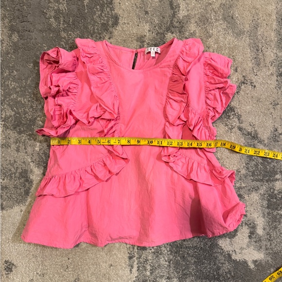 TCEC  Bright Pink Ruffle Tank Top - Picture 5 of 6